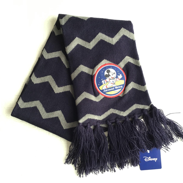 ミッキーマウス - 【kids】ミッキー マフラー ディズニー 波ボーダーの