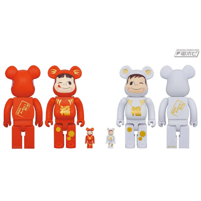 BE＠RBRICK 達磨 ペコちゃん & ポコちゃん 100% & 400%