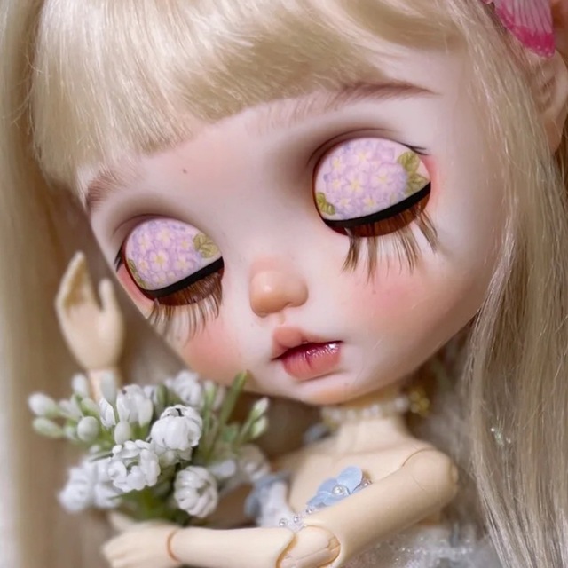 カスタムブライス 人形 ドール 海外作家様 かわいい キラキラ 花の妖精