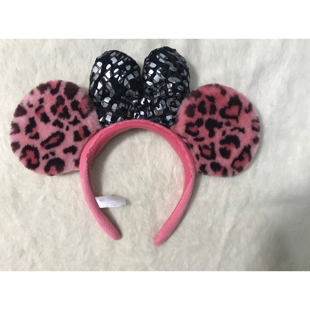 Disney - ディズニー ヒョウ柄 ピンク カチューシャ レオパード 被り物