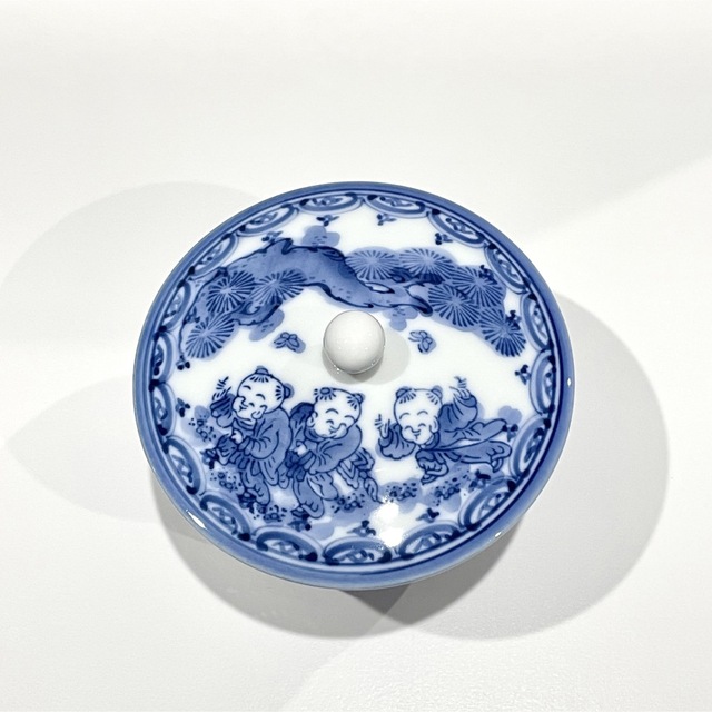 三川内焼 平戸松山 唐子絵 蓋付き 湯呑み 茶器 5個の通販 by M｜ラクマ