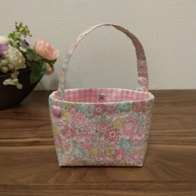 ちっちゃな巾着サシェ／詰替タイプ【紫陽花ピンク】