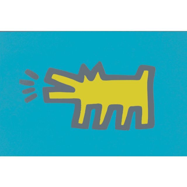 ◇キース・ヘリング【Barking Dog】アートプリント◇額付◇送料無料の