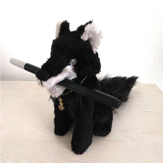 Jam or Pains. 黒狼 オオカミ ぬいぐるみ アートドール テディベアの