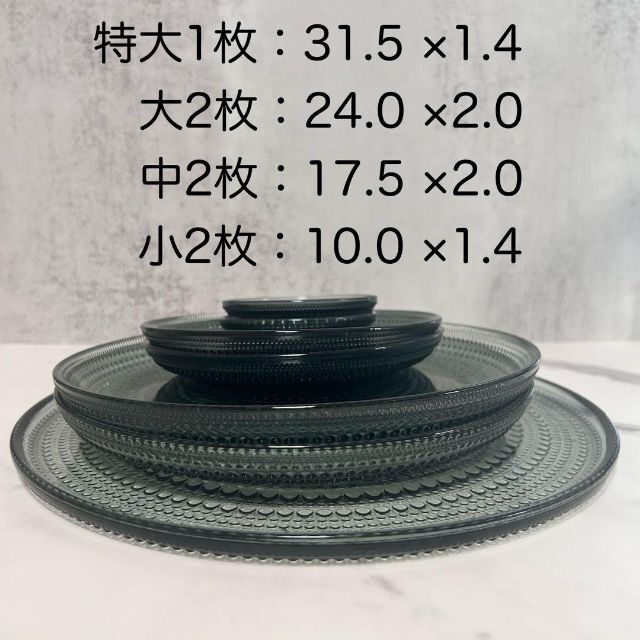 iittala - 美品 5枚セット 特大 大 中 廃盤色 イッタラ カステヘルミ