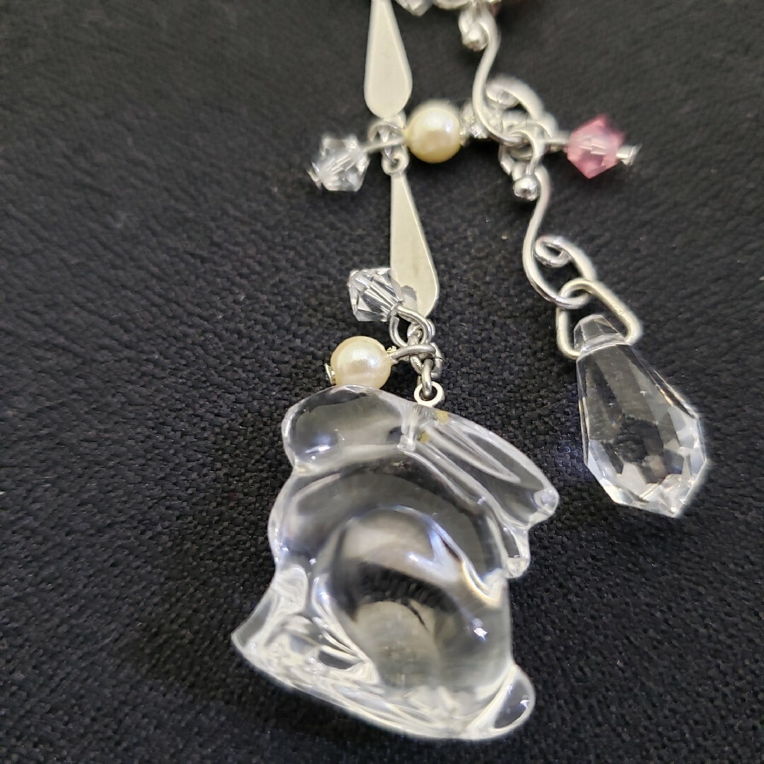 スワロフスキー製 ウサギストラップの通販 by びなやか らくま お試し