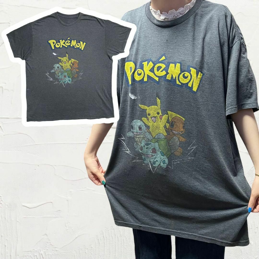 ポケモン - MCV Tシャツ ビンテージ 古着 グレー ポケモン ピカチュウ