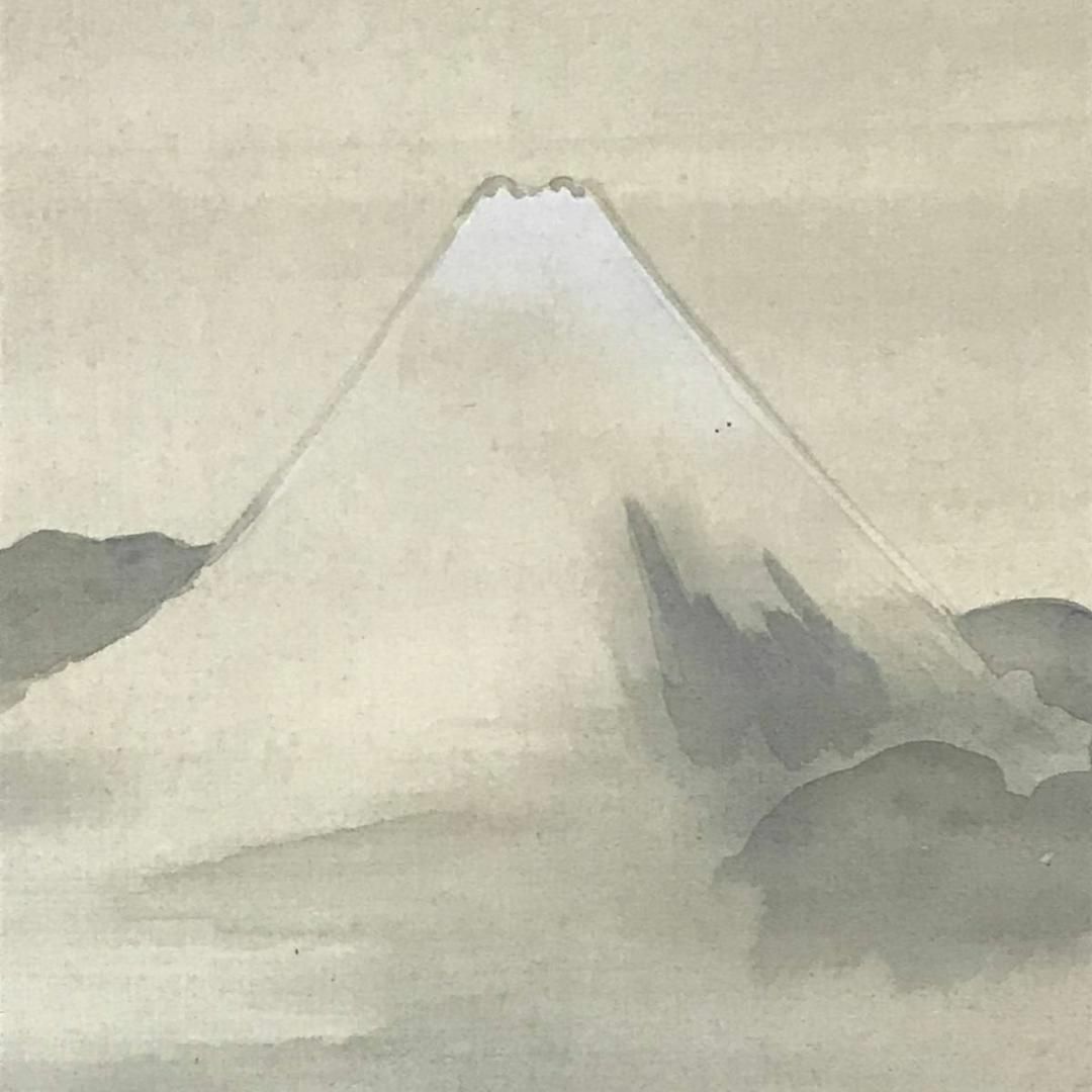 真作】京月/富士見街道図/富士山図/山水図/掛軸☆宝船☆AB-826の通販