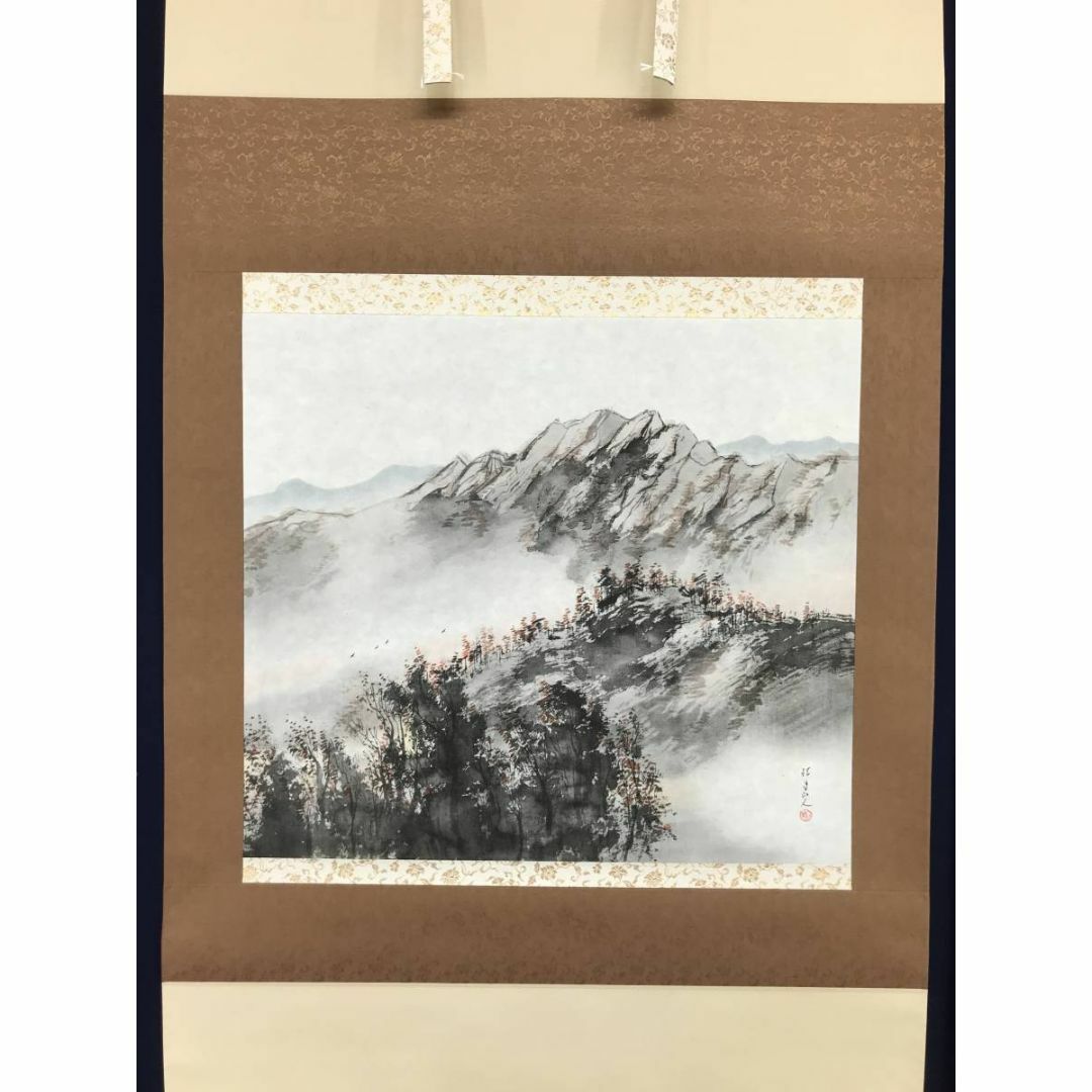 複製】松林桂月/秋山晩趣図/山水図/工芸品/掛軸☆宝船☆AC-490の通販