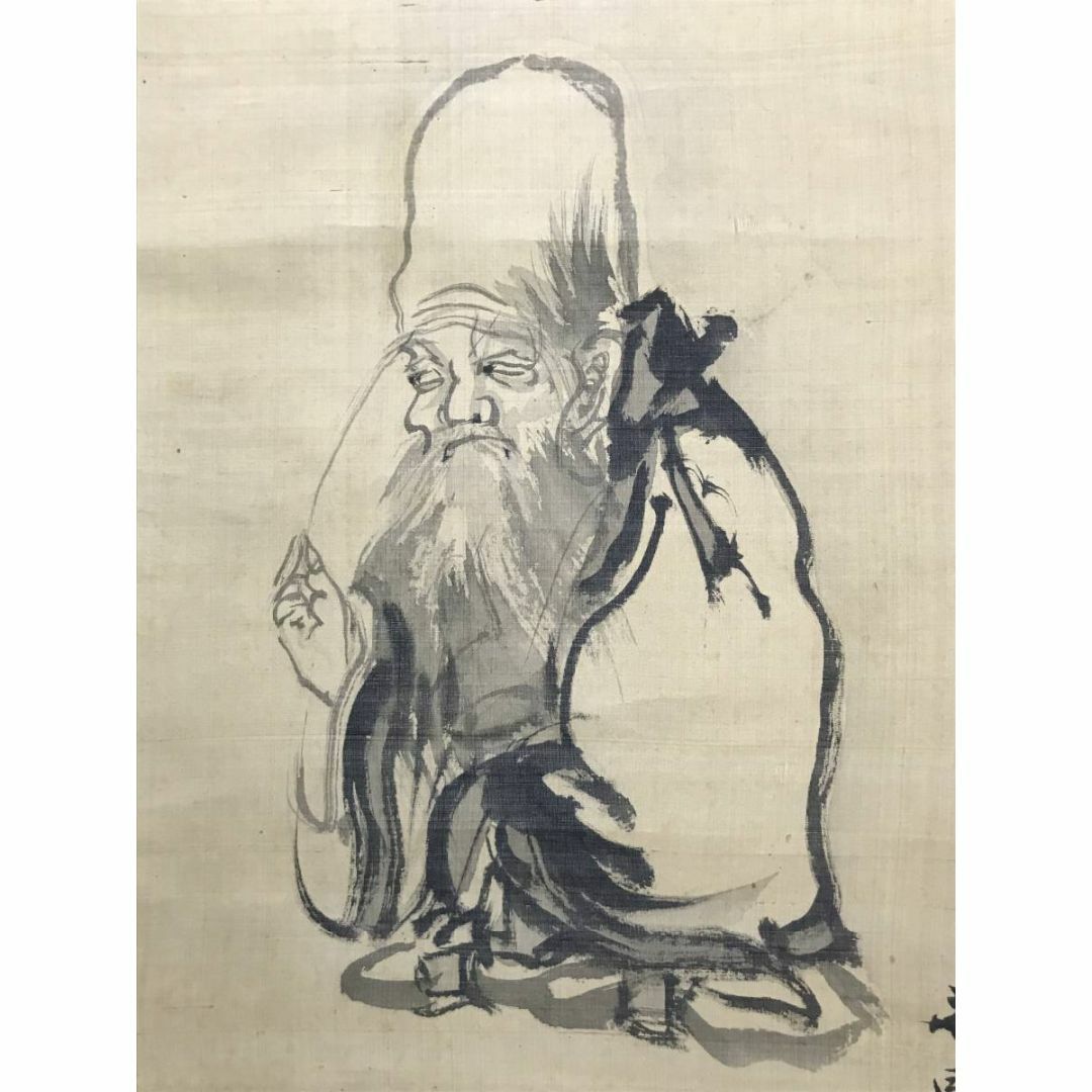 真作】谷文晁/寿老人図/人物図/掛軸☆宝船☆AC-780の通販 by 掛軸