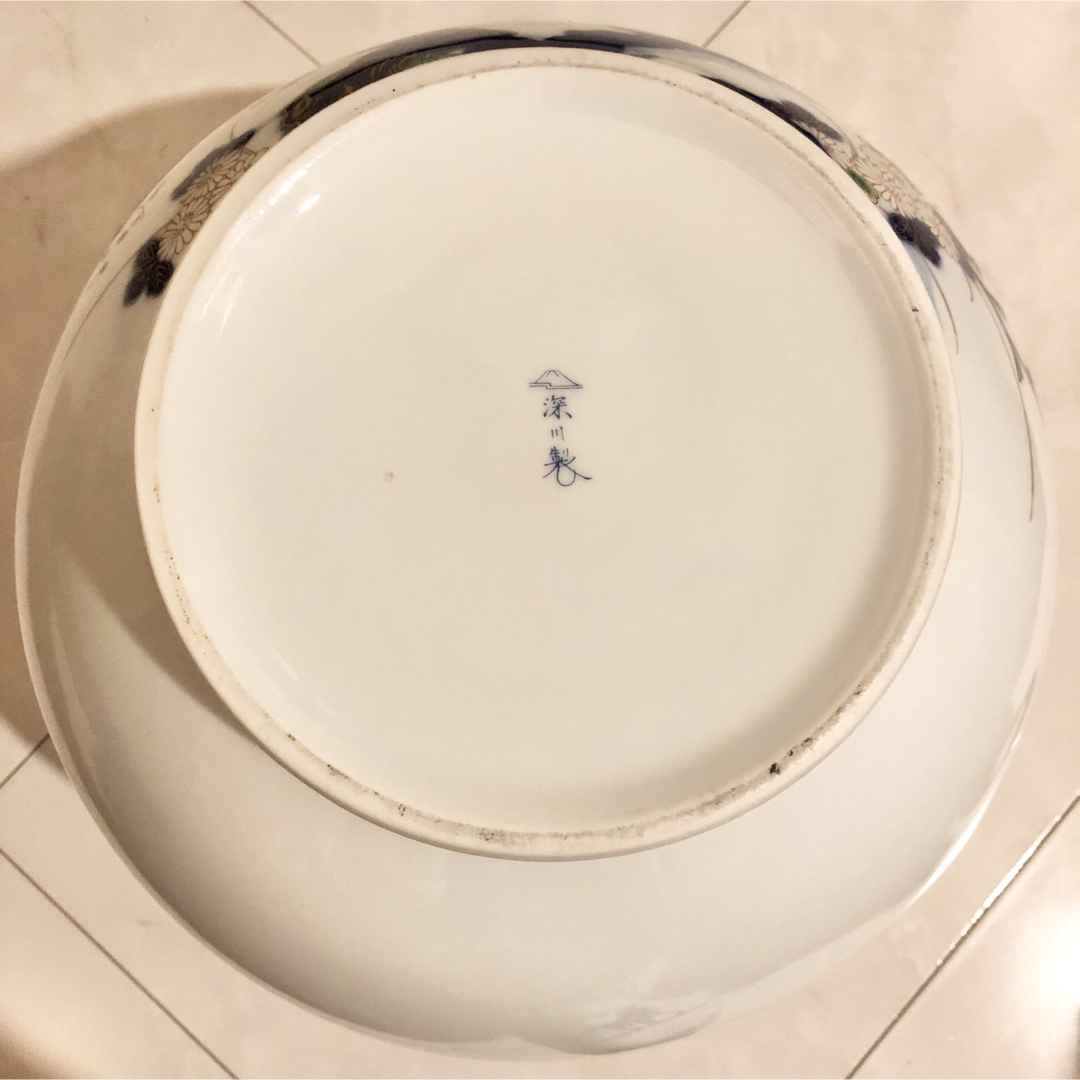 深川製磁 - #13 深川製磁 宮内庁御用達 梅牡丹 花瓶 有田焼窯元 大ぶり