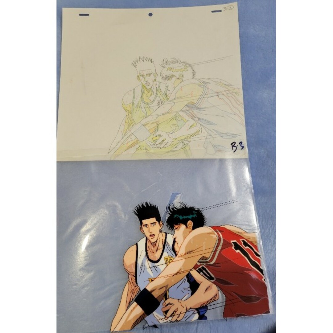 値下 セル画+ 直筆 カラー下絵 指示書 仙道彰 陵南 流川楓