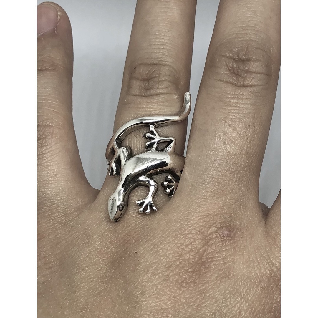 爬虫類リング トカゲ蜥蜴 シルバー925リング 銀指輪ギフトスターリング