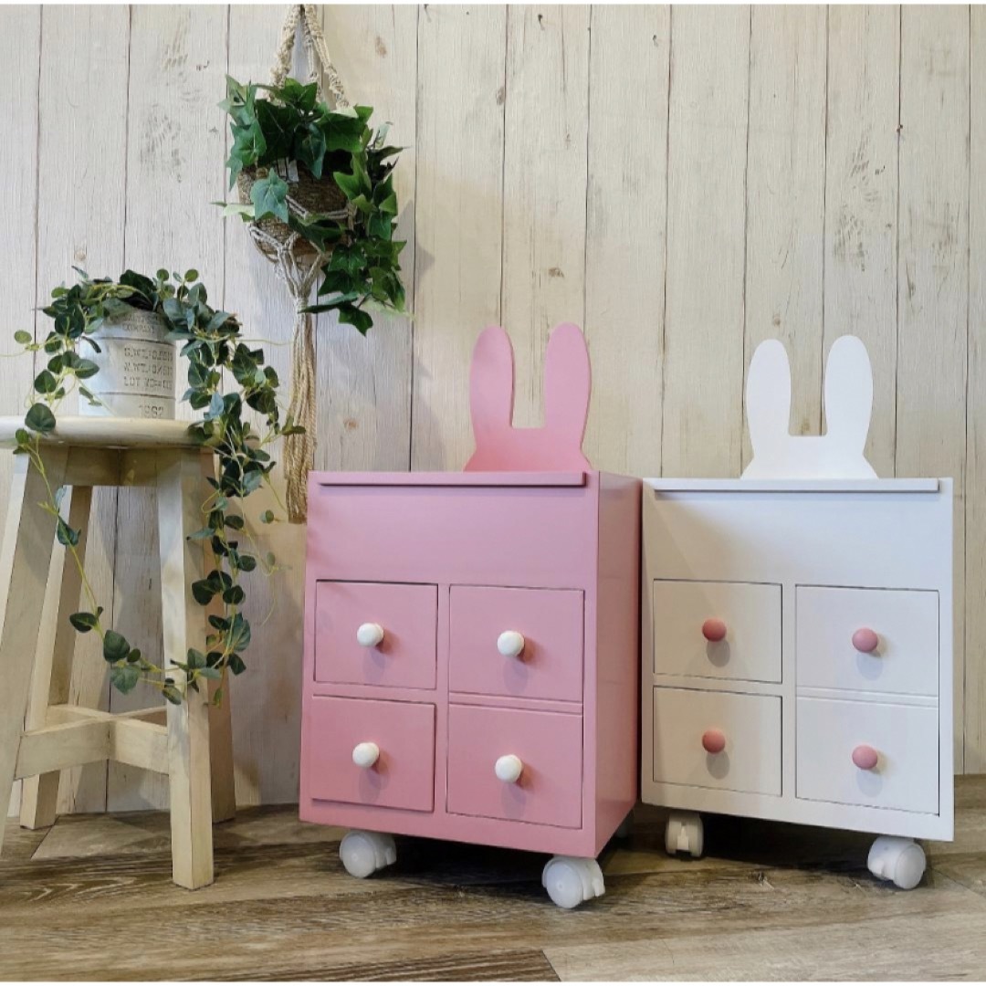 うさぎコスメワゴン🐰ドレッサー🎀の通販 by 【フォロー割おまとめ割し
