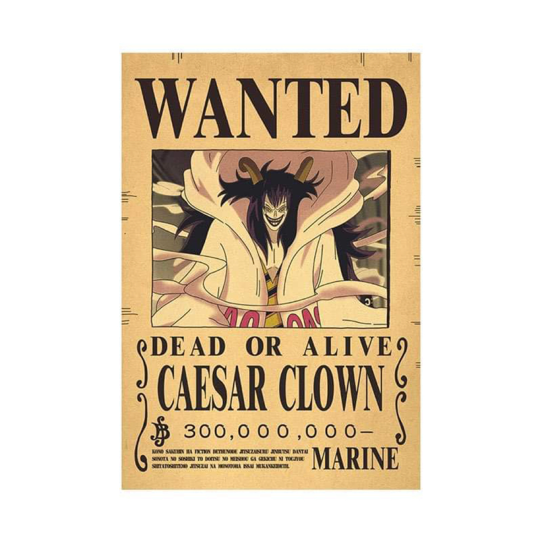 ONEPIECE ワンピース 手配書 ポスター シーザー・クラウンの通販 by