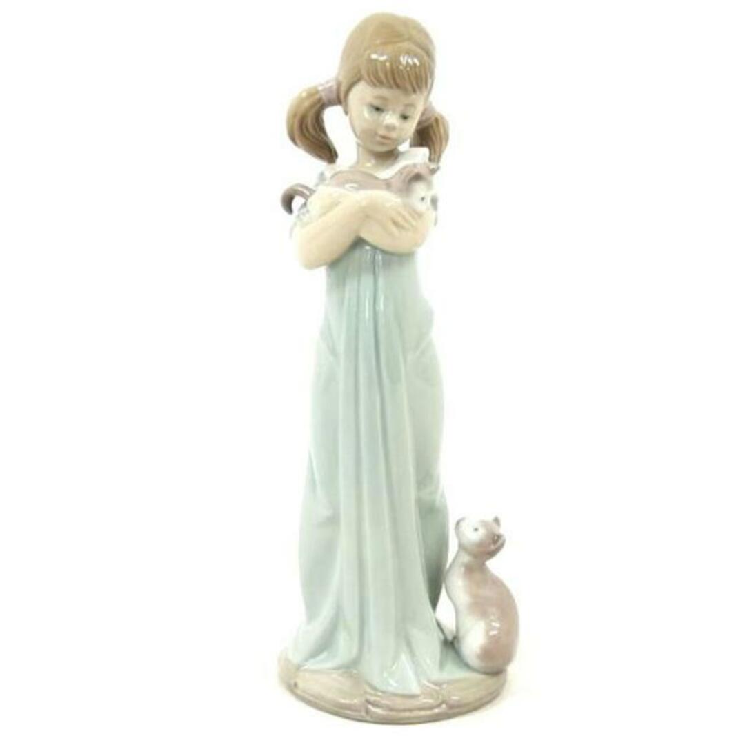 LLADRO リヤドロ 陶器 置物 人形 フィギュリン 少女 猫/少女ト猫/私