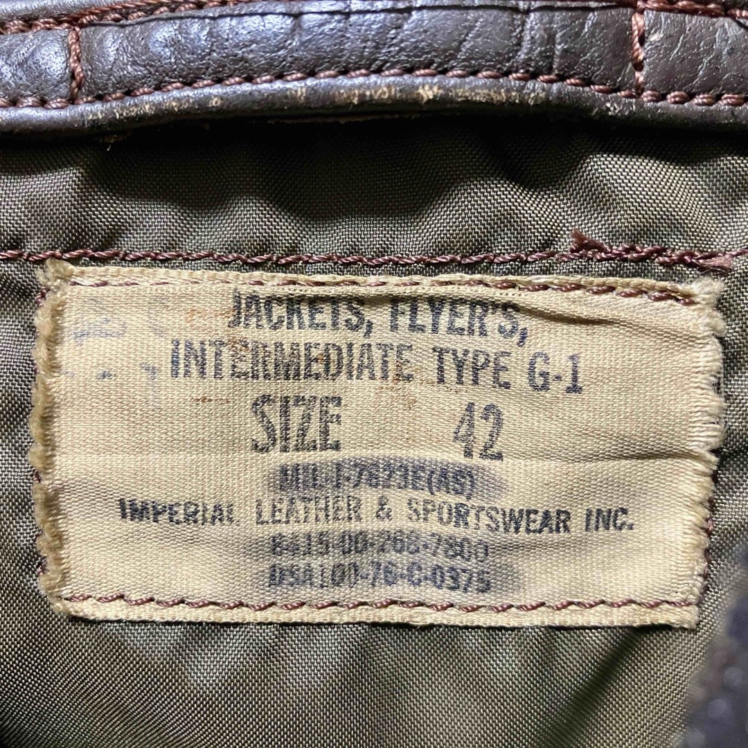 USミリタリー USN G1本革 フライトジャケット レザージャケット 42の