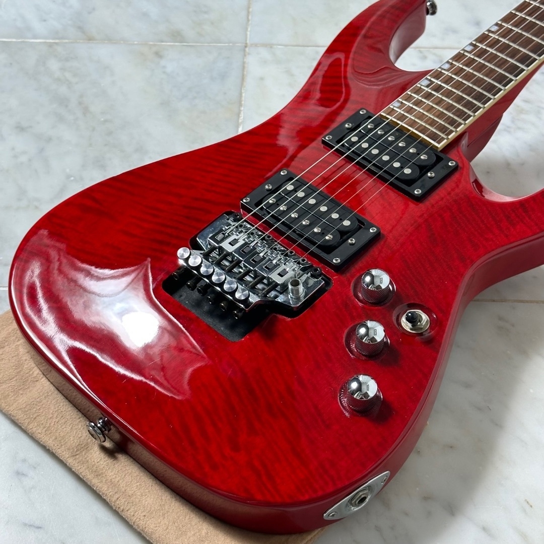 Grass Roots フロイトローズ モデル ブリッジ 搭載エレキギター 赤