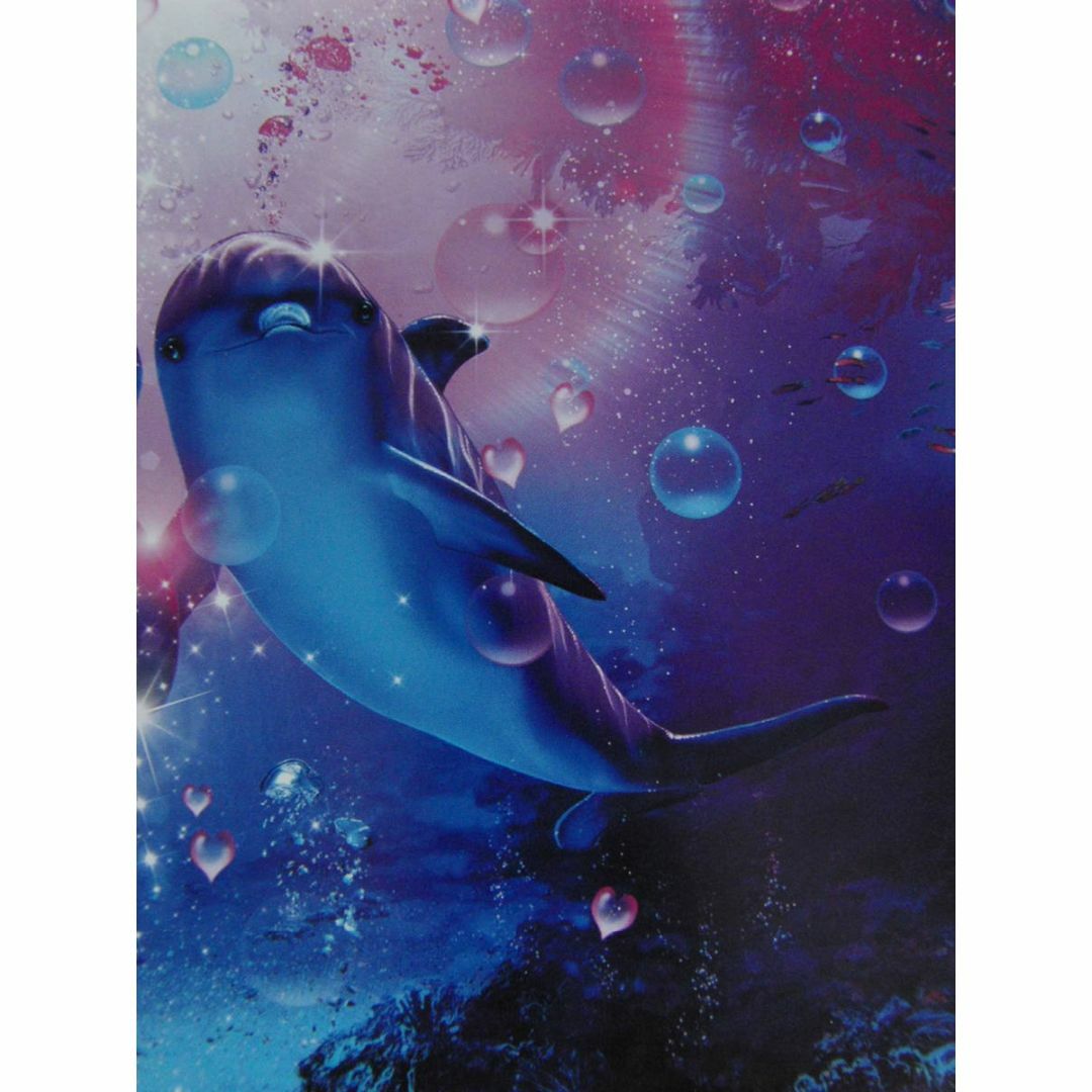 クリスチャン・ラッセン、【ドルフィン コンパニオン】、希少な額装用