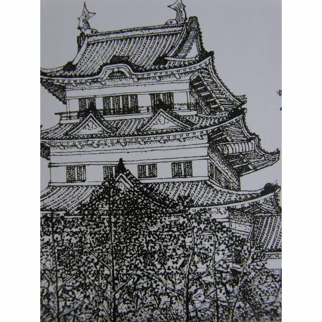 山下清、【小田原城】、希少な額装用画集より、美品、日本人画家、新品