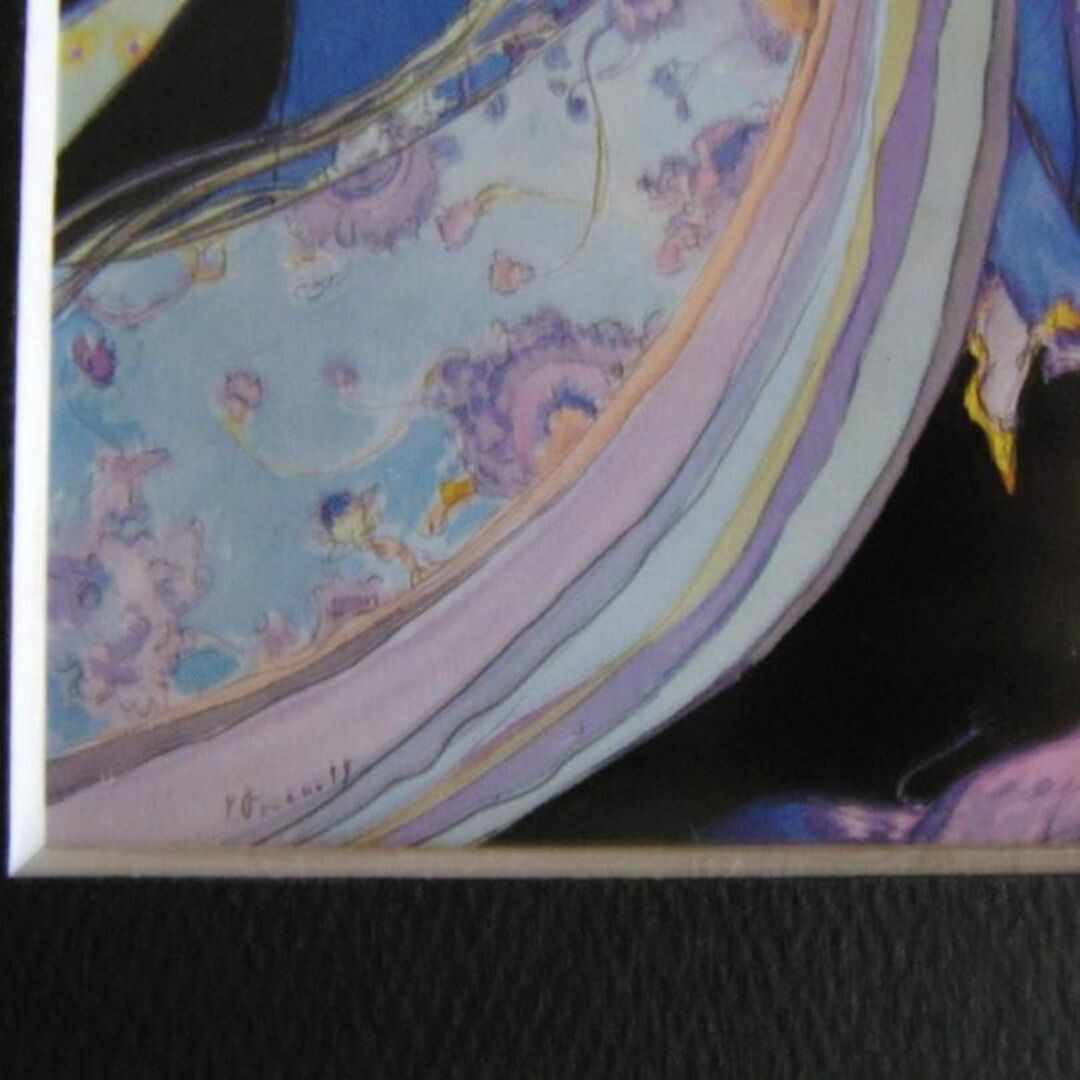 天野喜孝、【ティターニア】、希少な額装用画集より、美品、新品額装付