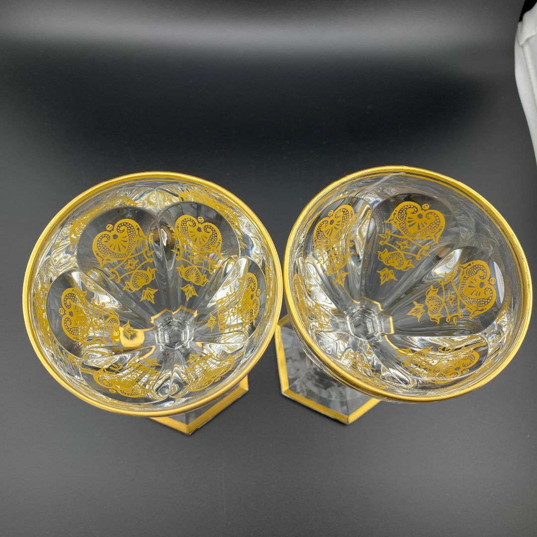 Baccarat - H156 バカラ アルクール エンパイア 金彩 ワイン グラス 2
