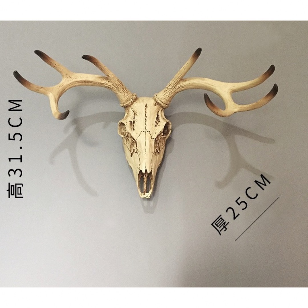 オブジェ 頭蓋骨 頭 ハンティングトロフィー 鹿の通販 by Russel