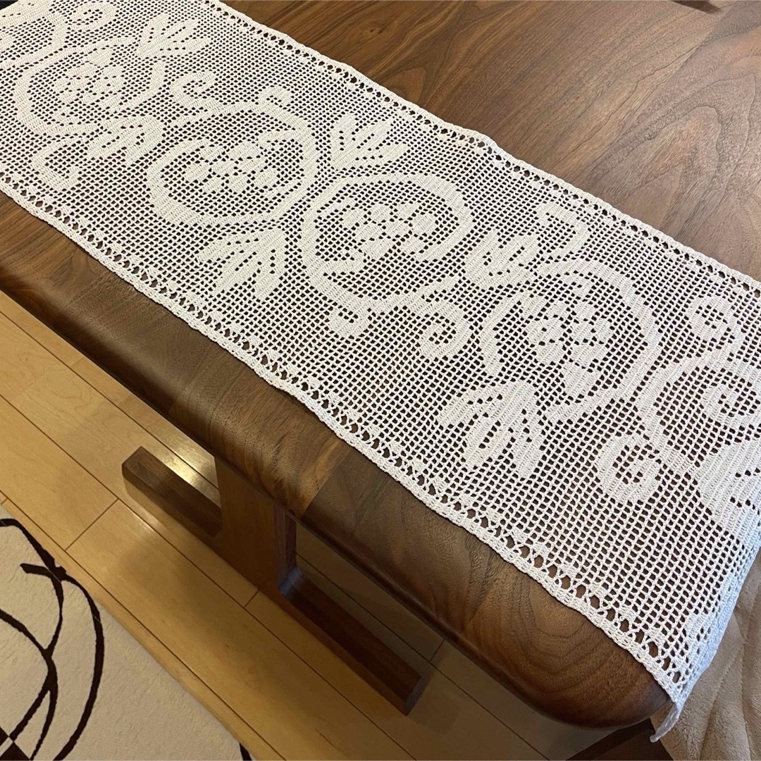 レース編み テーブルセンター 方眼編みの通販 by sachico☆｜ラクマ