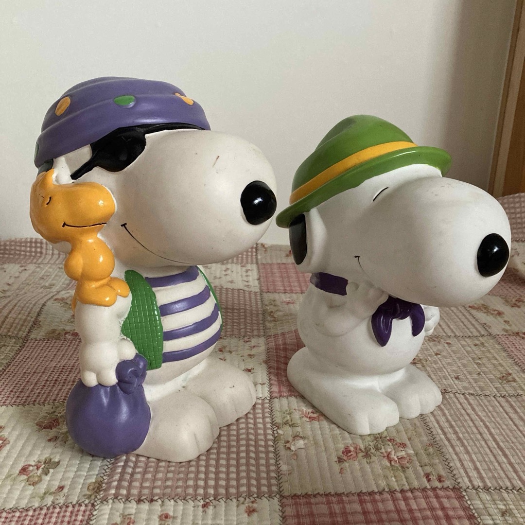 SNOOPY - レトロ スヌーピー 貯金箱 ソフビ vintage peanutsの通販 by