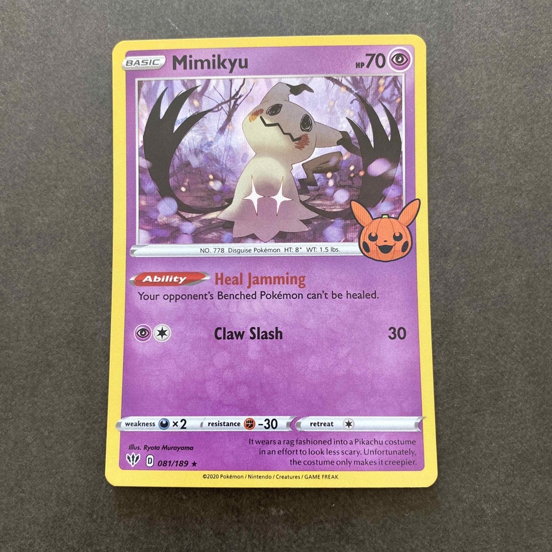 ポケモン - ミミッキュ 英語版ポケモンカード キラ ハロウィンの通販