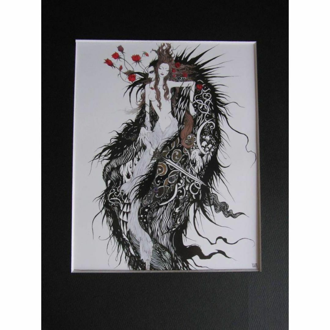 天野弓彦、【Dracula】、希少な額装用画集より、厳選、新品額装