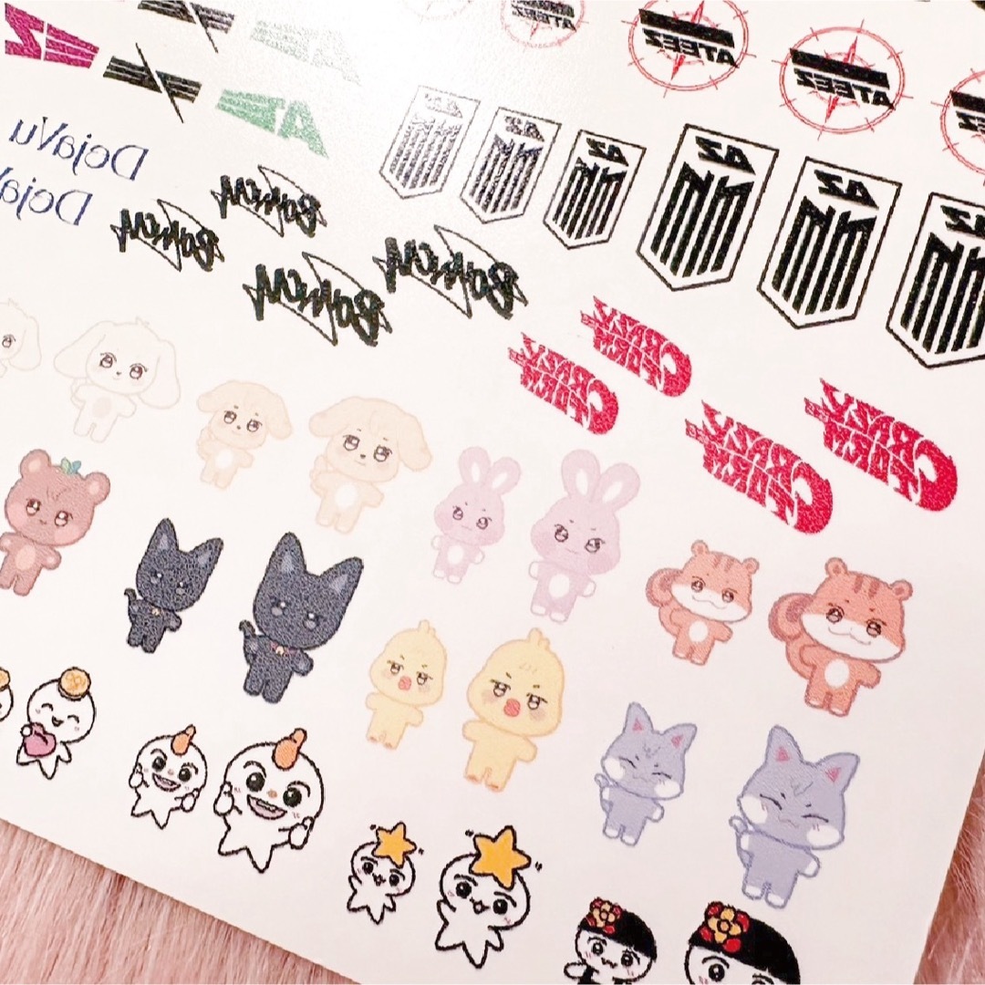 ①・ATEEZ ロゴ ウォーターネイルシールの通販 by Park M♡shop ｜ラクマ