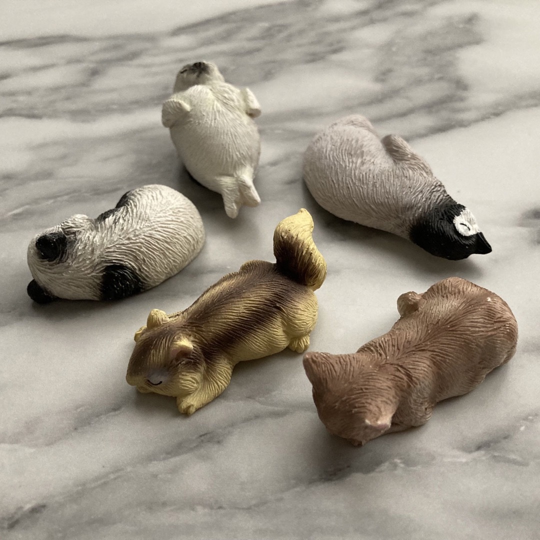 ☆5点2222円☆ おひるねどうぶつフィギュア 置物 5個セット マグネット