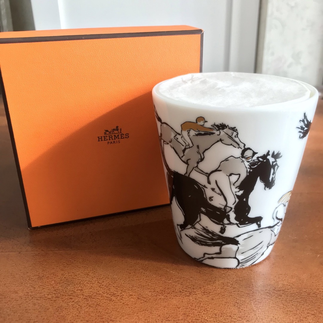 HERMES - エルメス エルメス銀座10周年 馬柄 陶器 キャンドルホルダー