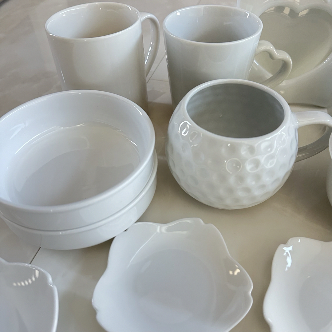 ポーセラーツ 白磁 24点セットの通販 by sora｜ラクマ