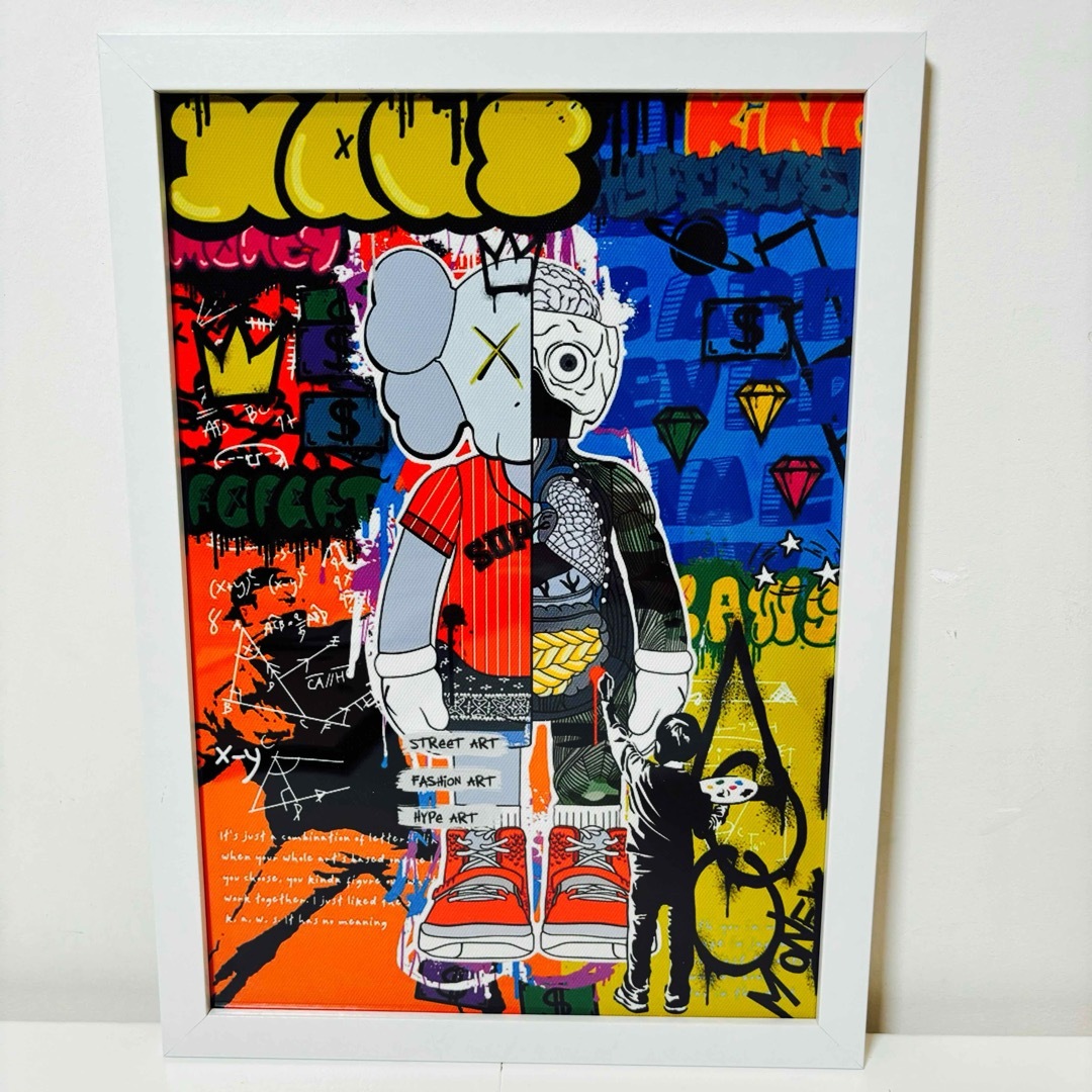 白額付きポスター】KAWS(カウズ)24ベアブリック(A4サイズ)の通販 by