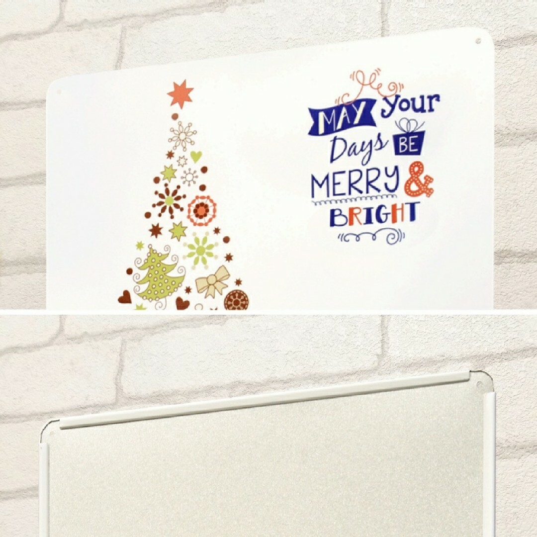 デザイン看板】クリスマスツリー白☆ポスター絵アートパネル壁かわいい