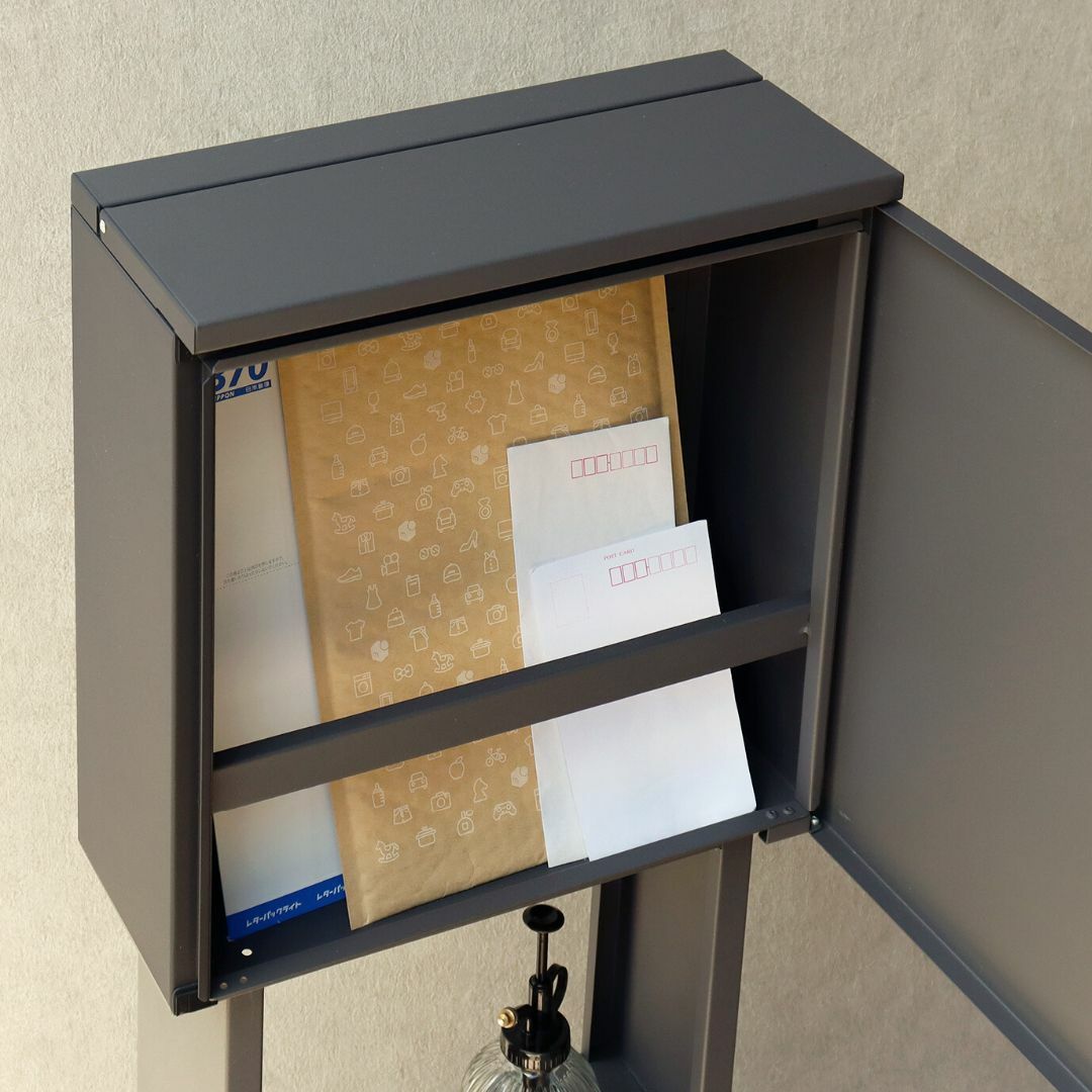 MJ PT AD スタンドポスト 郵便ポスト グレーの通販 by sunterra-HM｜ラクマ