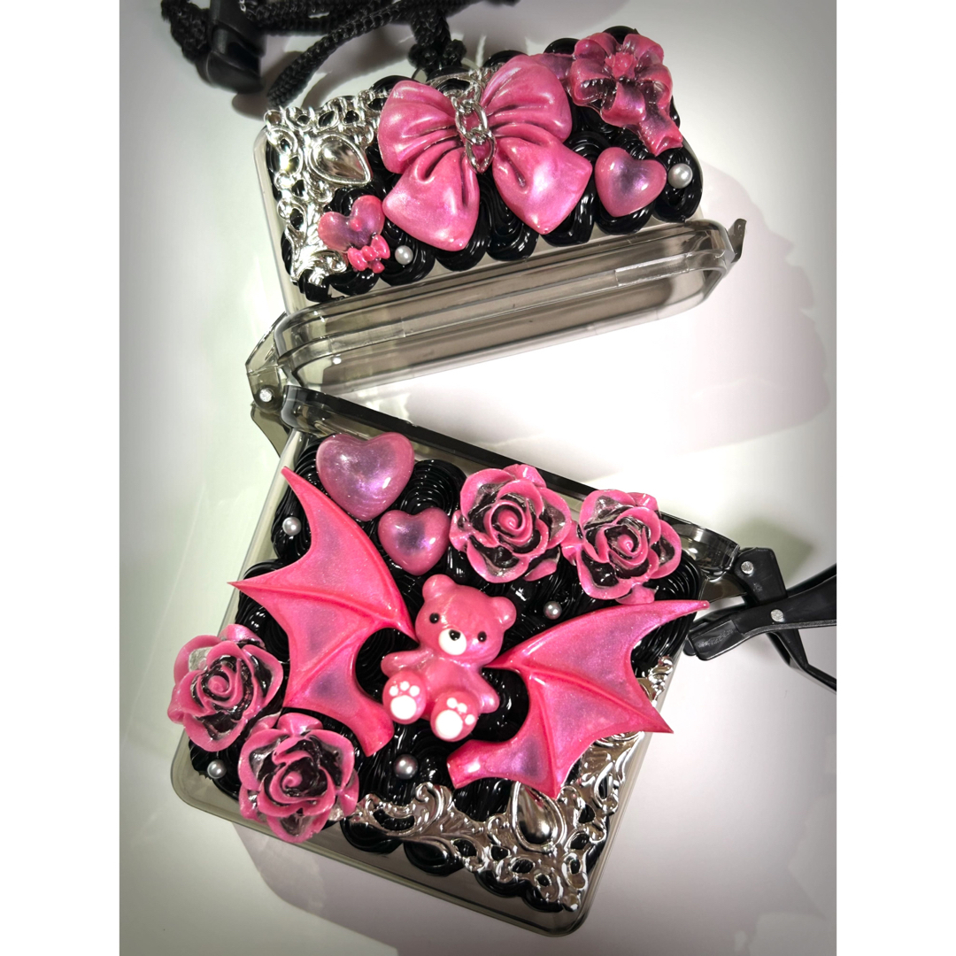 スケルトンケース デコ カードケース デコ 小物入れホイップデコの通販