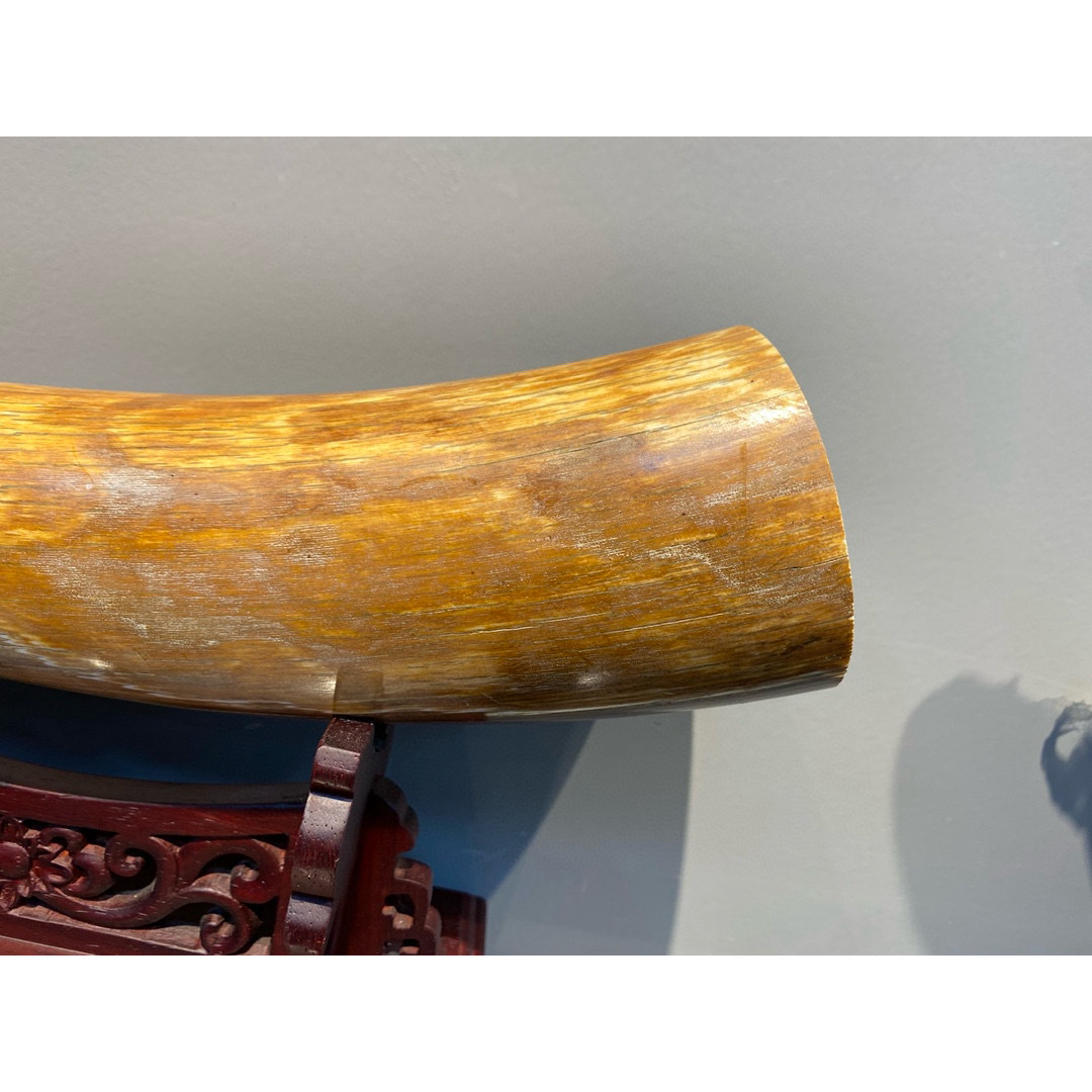 天然マンモス牙美しい手作り彫刻 1マンモス牙·原皮素 置物の通販 by