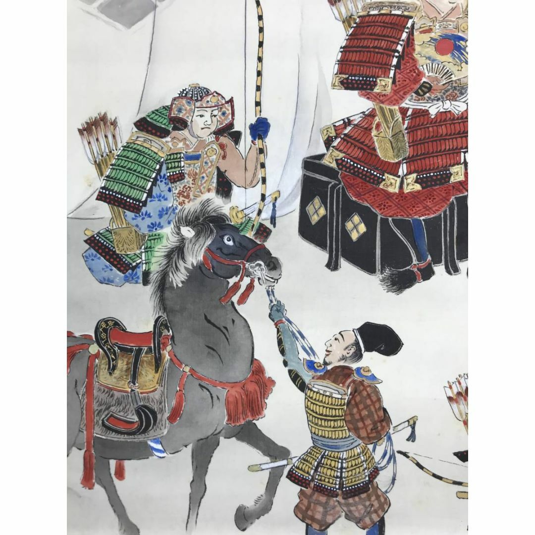 真作】竹林愛作/武者絵/武士図/人物図/掛軸☆宝船☆AC-385の通販 by