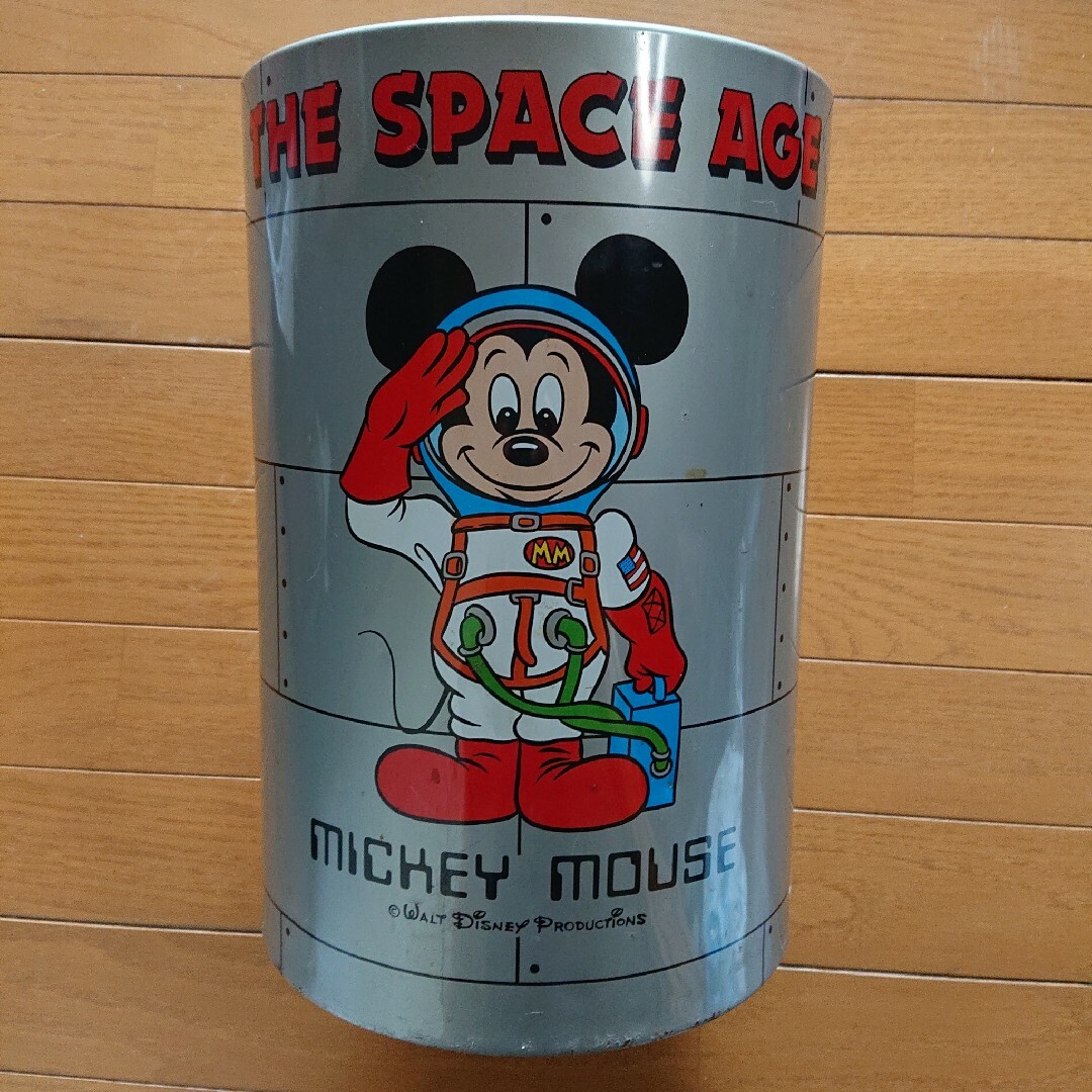 Disney - 昭和レトロ スチール製品 ゴミ箱 ミッキーマウス