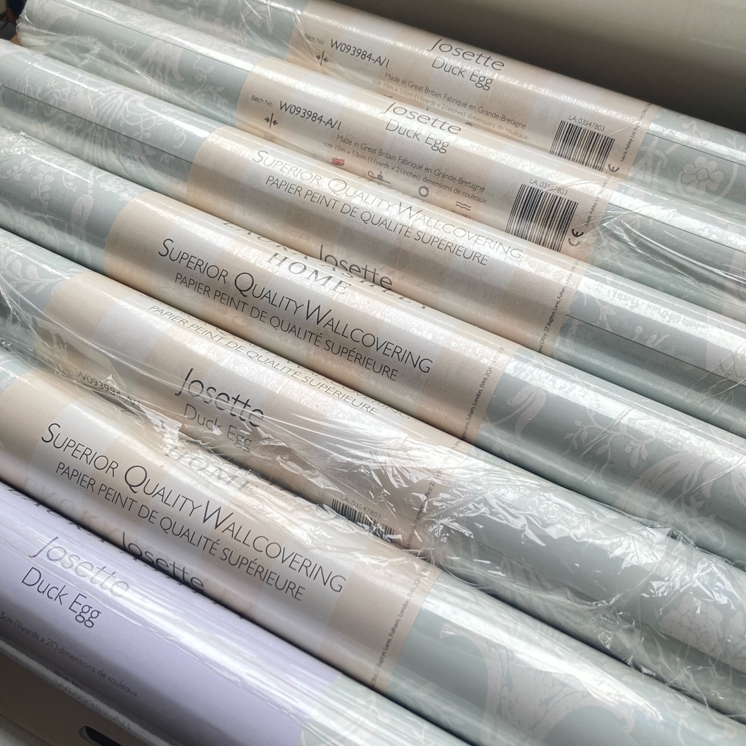 LAURA ASHLEY - ローラアシュレイUK製壁紙 ジョゼッテ ダックエッグ