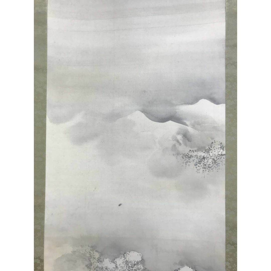 真作/垣内雲隣/金閣寺雪景図/山水図/掛軸☆宝船☆AD-531の通販 by 掛軸