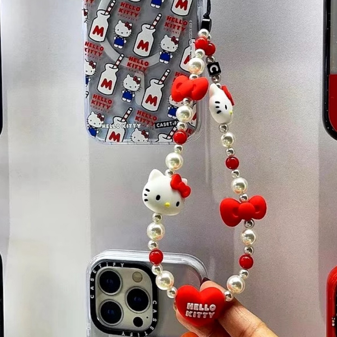 CASETiFY キティキーホルダー ビーズストラップ インポート商品の通販