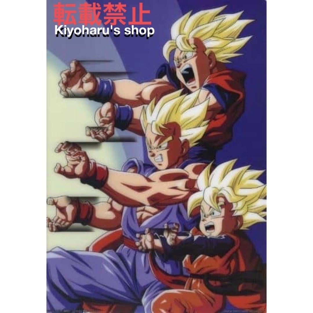 激レア】ドラゴンボールZ 親子三代かめはめ波 アートポスター(プラ製