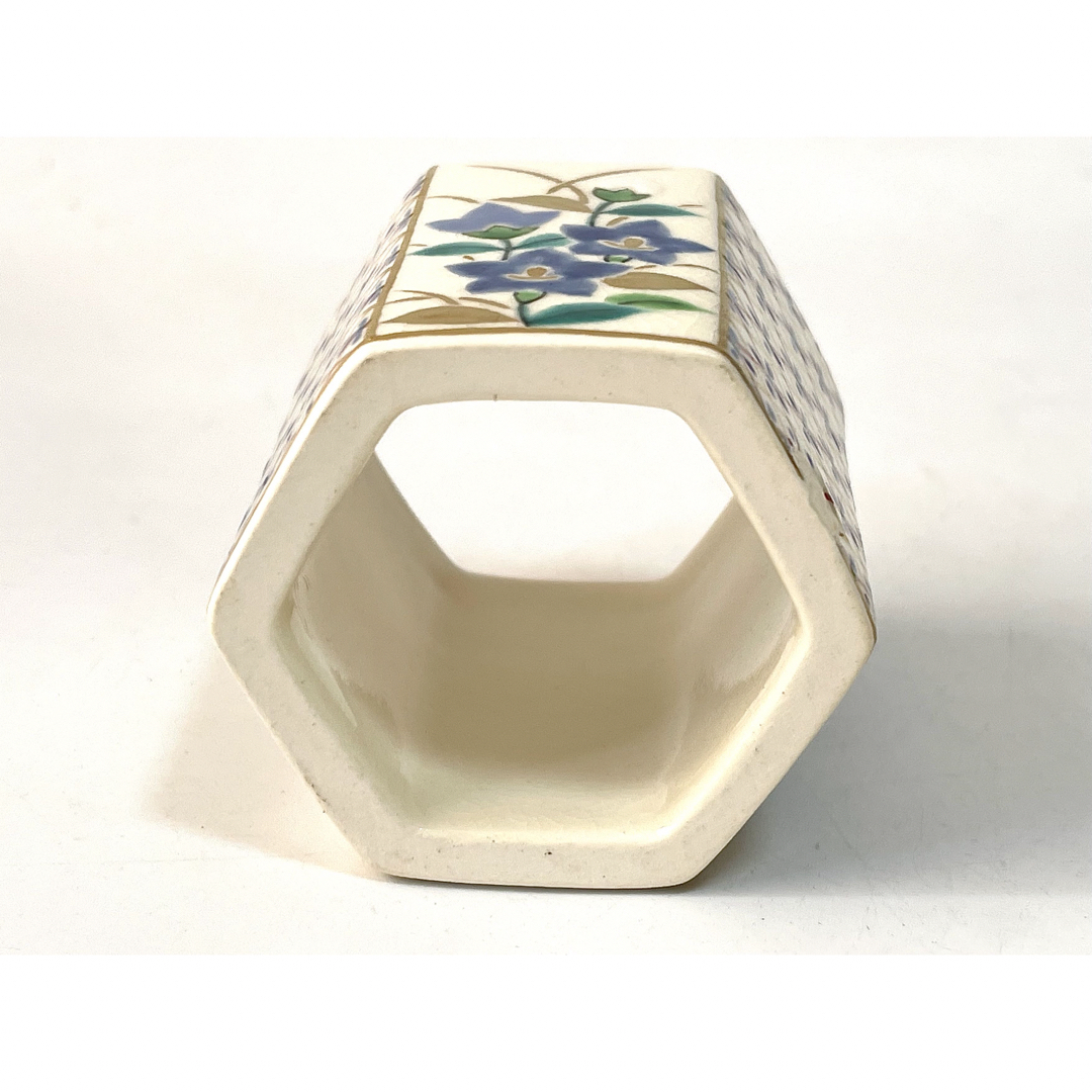 茶道具 花蝶窯 手塚充 石雲 仁清写六角 花 蓋置 共箱