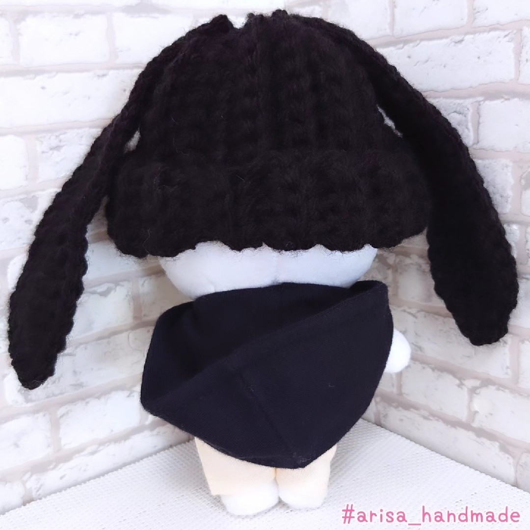 skzoo ミニサイズ(16cm) 犬耳ニット帽(黒) 編み物の通販 by arisa's