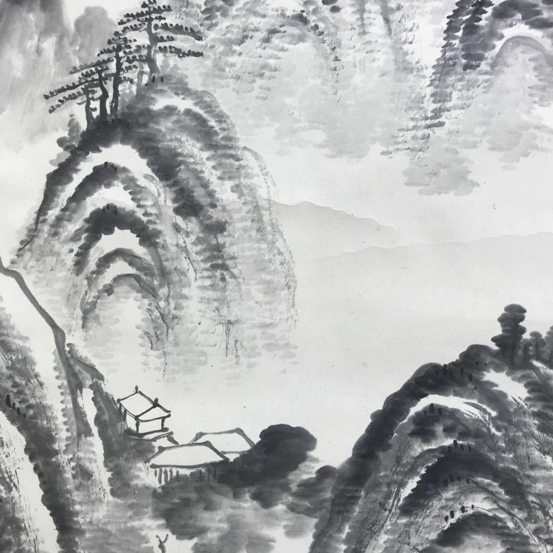 真作】五雲/山水画賛/山水図/掛軸☆宝船☆AD-975の通販 by 掛軸✩宝船