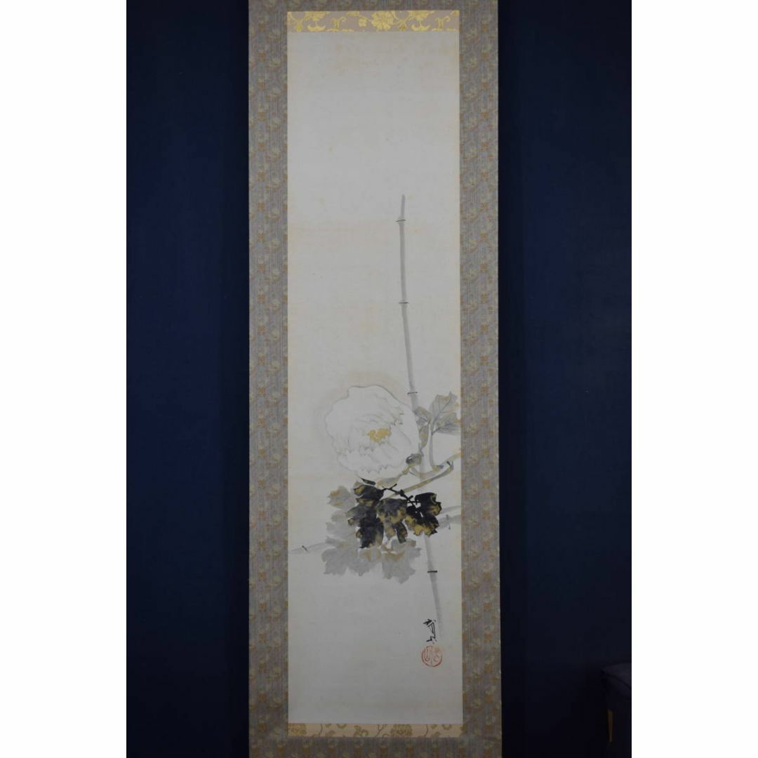 真作】木村武山/牡丹図/花之図/掛軸☆宝船☆Y-348の通販 by 掛軸✩宝船